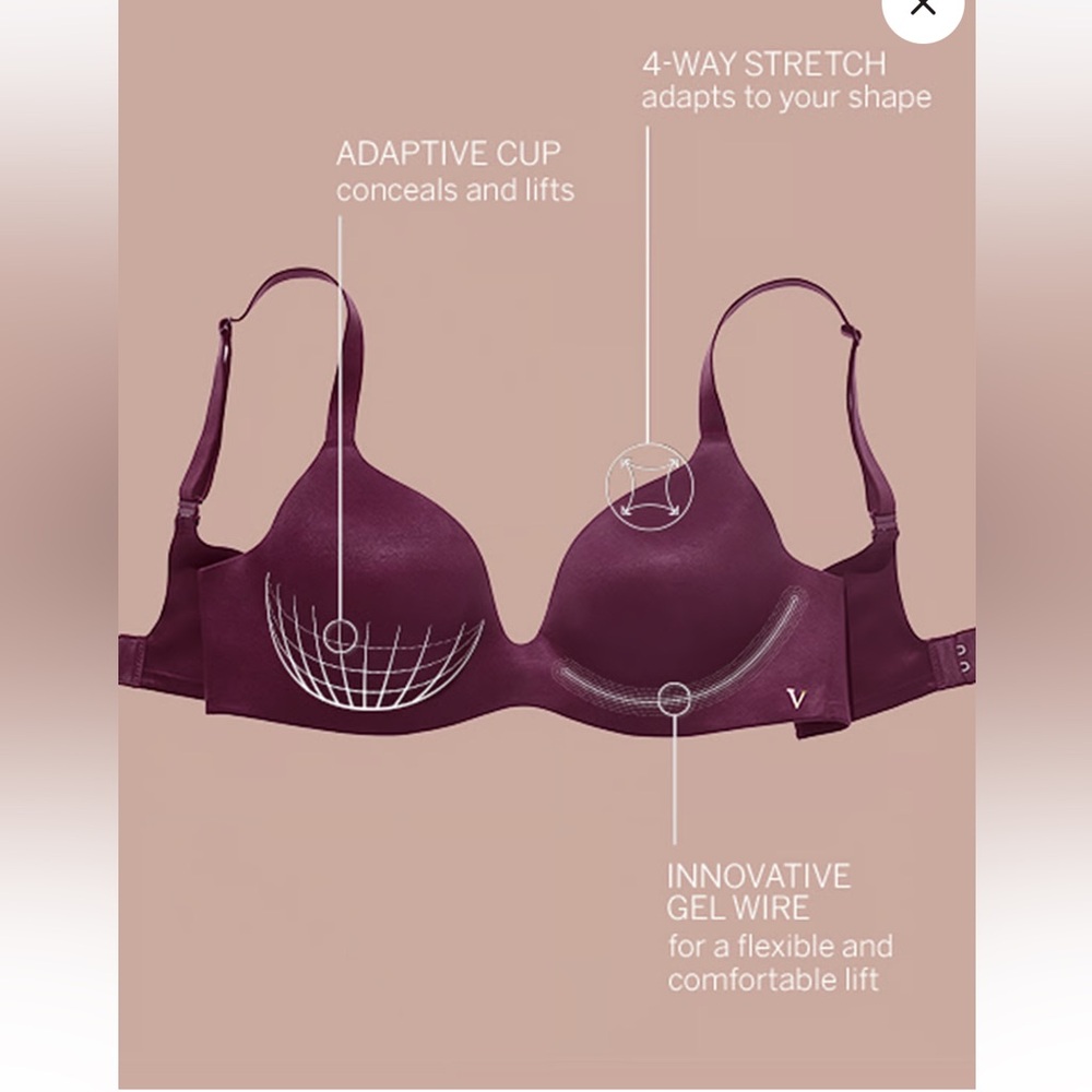 BNWT-Victoria's Secret Adaptive Cup Bra in Deep Purple